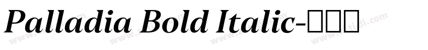 Palladia Bold Italic字体转换
